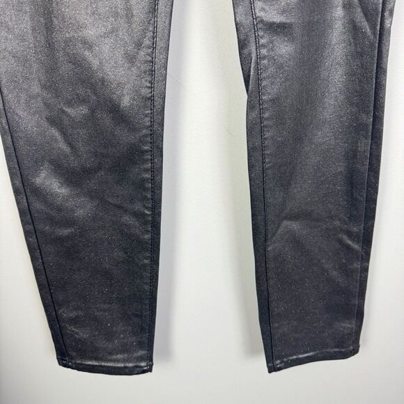 REBECCA MINKOFF | NEW Black Coated Sparkle Skinny Jeans Women’s Size 6 & 8 - Picture 7 of 13